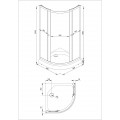Душевое Ограждение Альфа-Хром 90*90 низкий поддон