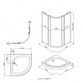 Душевое Ограждение Альфа-Хром 100*100 низкий поддон