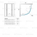 Душевая ширма Стандарт 90х90х174,5/ мозаика 