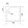 Поддон душевой 90х90 низкий (ПД1)