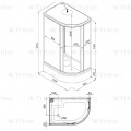 Душевая Кабина Коралл 120*80 В Левая